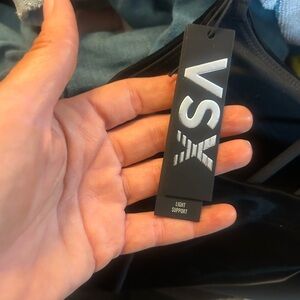 Victoria's Secret Black Sports Bra with Subtle Shine